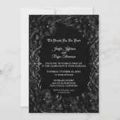 Invitation de mariage gothique élégante à l'orchid (Devant)