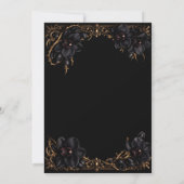 Invitation de mariage gothique élégante à orchidée (Dos)