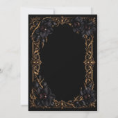 Invitation de mariage gothique élégante à orchidée (Dos)