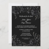 Invitation de mariage gothique élégante orchidée n (Devant)