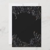 Invitation de mariage gothique élégante orchidée n (Dos)