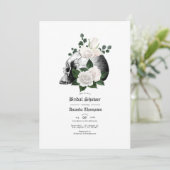 Invitation de mariage gothique florale rustique d' (Debout devant)