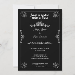 Invitation de mariage gothique Halloween
