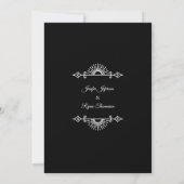 Invitation de mariage gothique Halloween (Dos)