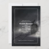 Invitation de mariage gothique Halloween (Devant)