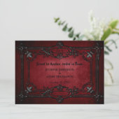 Invitation de mariage gothique Halloween (Debout devant)