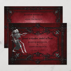 Invitation de mariage gothique Halloween
