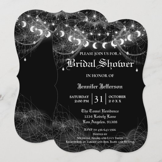 Invitation de mariage gothique Halloween (Devant / Derrière)