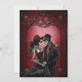 Invitation de mariage gothique Halloween (Dos)