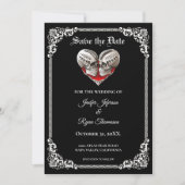 Invitation de mariage gothique Halloween à conserv (Devant)