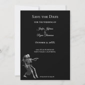 Invitation de mariage gothique Halloween à conserv (Devant)