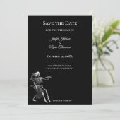 Invitation de mariage gothique Halloween à conserv (Debout devant)