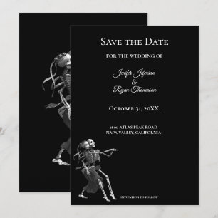 Invitation de mariage gothique Halloween à conserv