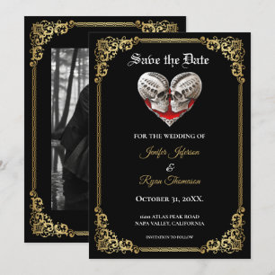 Invitation de mariage gothique Halloween à conserv
