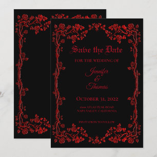 Invitation de mariage gothique Halloween à conserv