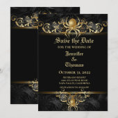 Invitation de mariage gothique Halloween à conserv (Devant / Derrière)