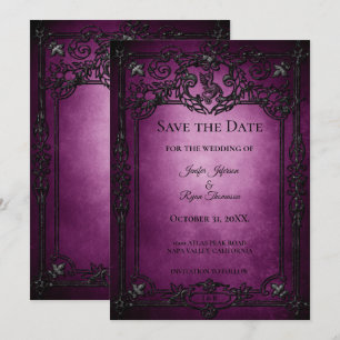 Invitation de mariage gothique Halloween à retenir