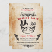 Invitation de mariage gothique Halloween à thème c (Devant / Derrière)