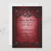 Invitation de mariage gothique Halloween pour anno (Devant)