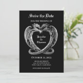 Invitation de mariage gothique Halloween pour anno (Debout devant)
