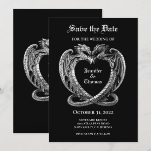 Invitation de mariage gothique Halloween pour anno