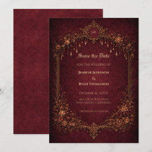 Invitation de mariage gothique Halloween pour sauv
