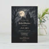 Invitation de mariage gothique Halloween pour une (Debout devant)