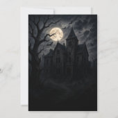 Invitation de mariage gothique Halloween pour une (Dos)