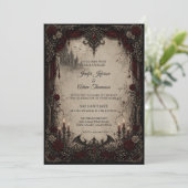 Invitation de mariage gothique Halloween Vampire (Debout devant)