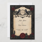 Invitation de mariage gothique Halloween Vampire (Devant)