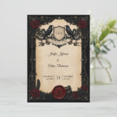 Invitation de mariage gothique Halloween Vampire (Debout devant)