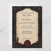 Invitation de mariage gothique Halloween Vampire (Dos)