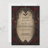 Invitation de mariage gothique Halloween Vampire (Devant)