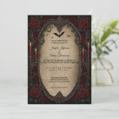 Invitation de mariage gothique Halloween Vampire (Debout devant)