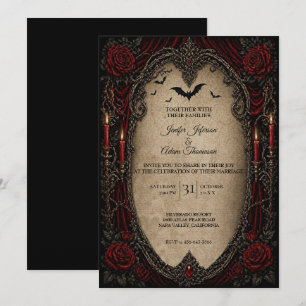 Invitation de mariage gothique Halloween Vampire