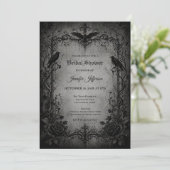 Invitation de mariage gothique vampire (Debout devant)