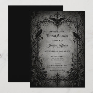 Invitation de mariage gothique vampire
