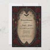 Invitation de mariage gothique vampire pour une ba (Devant)