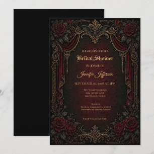 Invitation de mariage gothique vampire pour une do