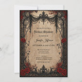 Invitation de mariage gothique vintage (Devant)