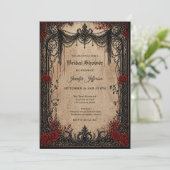 Invitation de mariage gothique vintage (Debout devant)