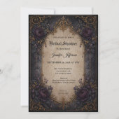 Invitation de mariage gothique vintage (Devant)