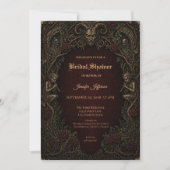 Invitation de mariage gothique vintage (Devant)