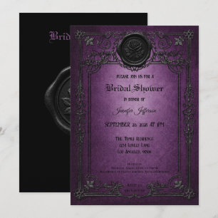 Invitation de mariage gothique vintage Halloween