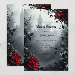 Invitation de mariage gothique vintage Halloween