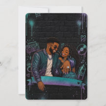 Invitation de mariage Graffiti True Love