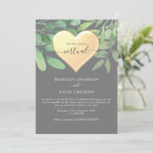 Invitation de mariage Gray Zoom (Debout devant)