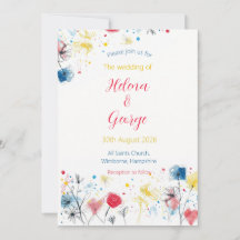 Invitation de mariage gribouillage milieu de siècl