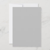 Invitation de mariage gris et argent pailleté (Dos)