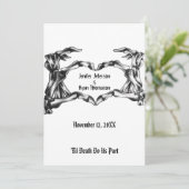 Invitation de mariage Halloween (Debout devant)